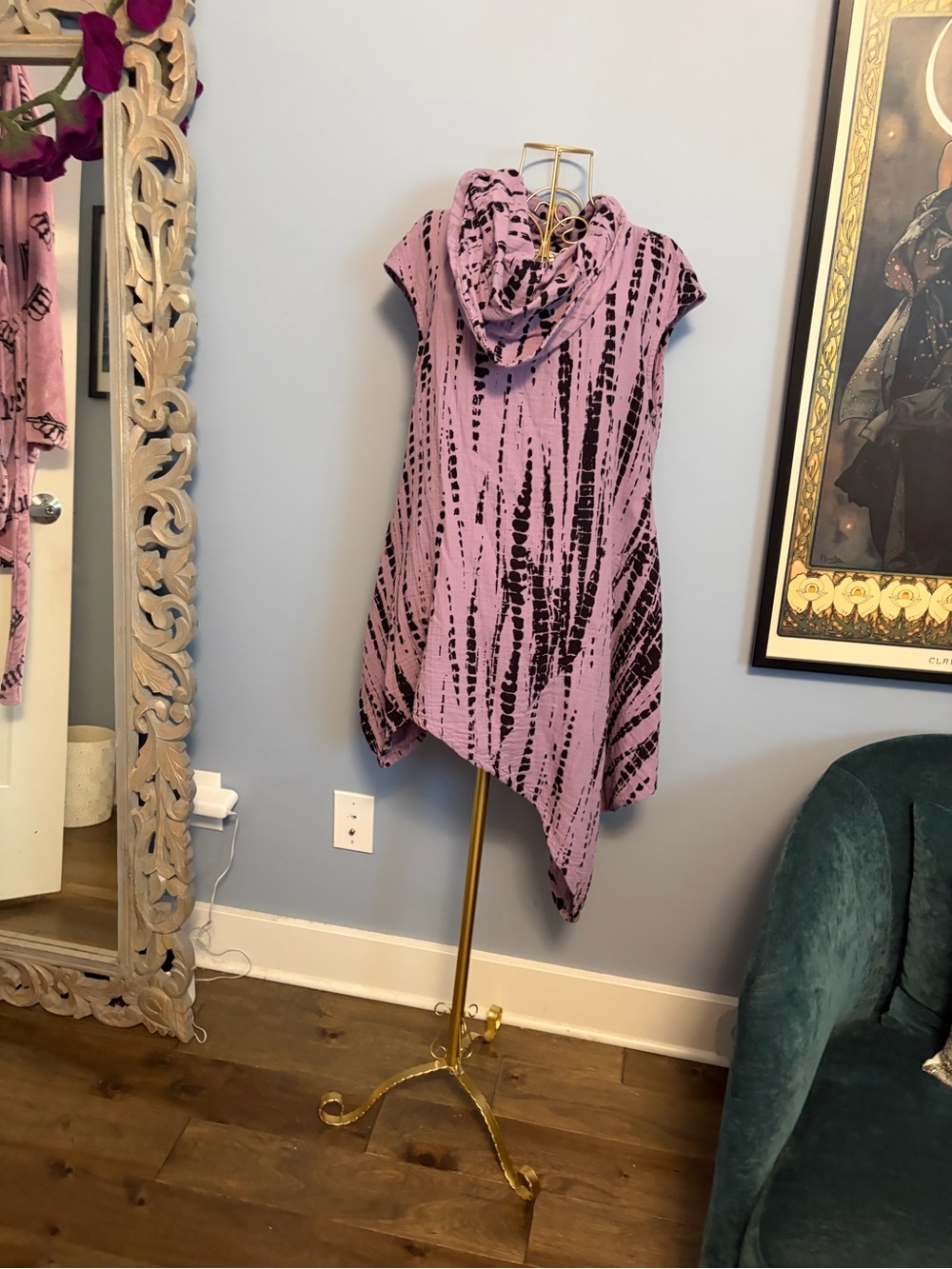 bryn Walker Lavender and Black Asymmetrical Tunic /Dress